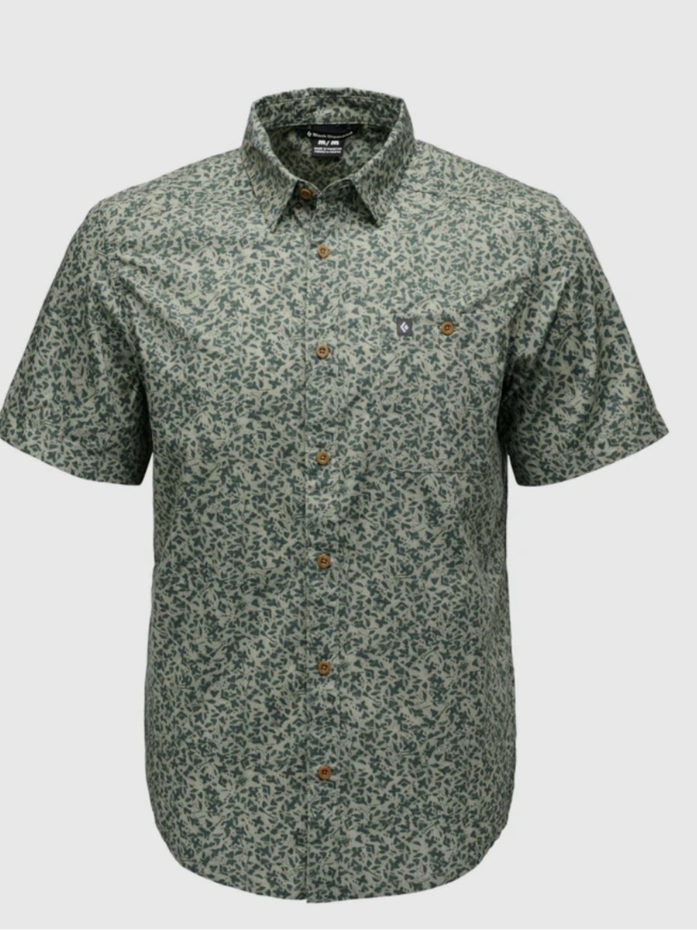 Men's Black Diamond Wingate Short Sleeve Shirt - Green Floral